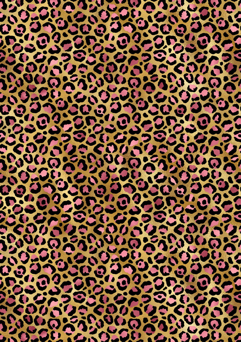12 x 17 Cheetah With Pink Animal Print Leopard HTV Pattern HTV