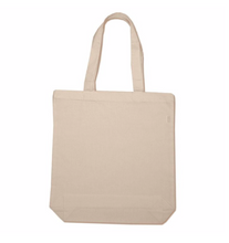 Load image into Gallery viewer, Canvas Tote Book Bag 15&quot; x 16&quot; with 3&quot; Gusset (5 color variations)