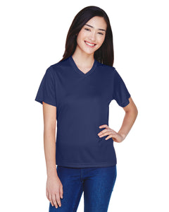 BASIC COLORS Team 365 Ladies' Zone Performance V-Neck T-Shirt 100% Polyester DriFit