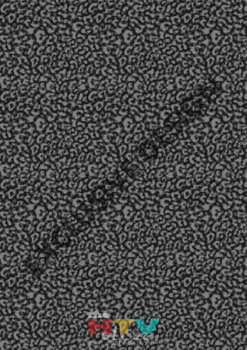 12 X 17 Black And Gray Cheetah Animal Leopard Pattern Htv Sheet