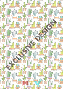 12 X 17 Cactus 1 Pattern Htv Sheet