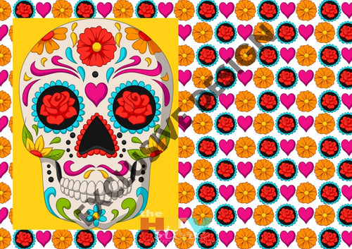 12 X 17 Catrina 1 Duo Pattern Htv Sheet