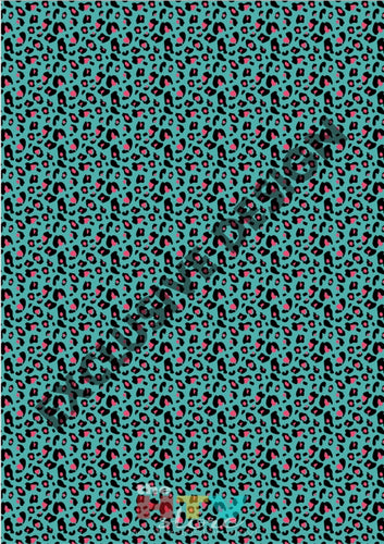 12 X 17 Hot Pink And Aqua Cheetah Animal Leopard Pattern Htv Sheet