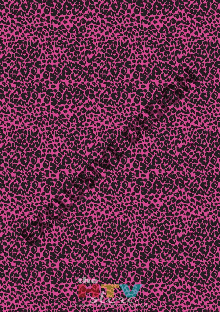 12 X 17 Hot Pink Cheetah Leopard Pattern Htv Sheet