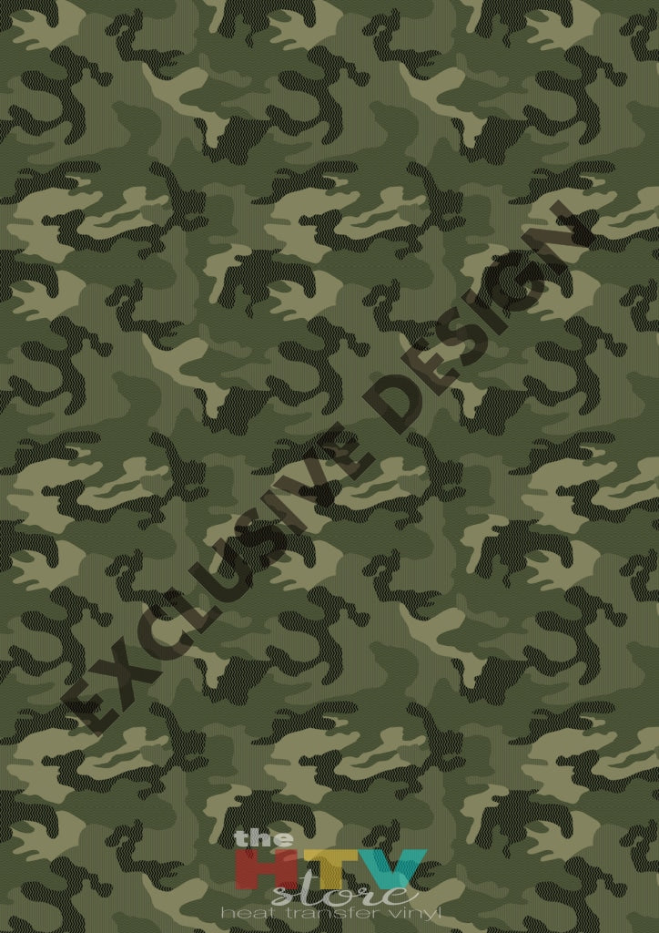 12 X 17 New Camo Camouflage Pattern Htv Sheet