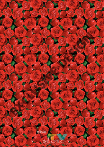 12 X 17 Red Roses 2 Pattern Htv Sheet