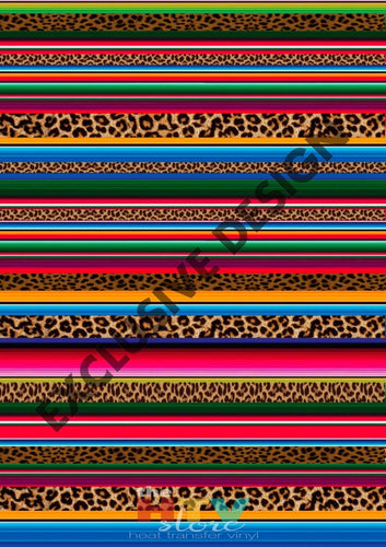 12 X 17 Serape Zarape Animal Print Mexico Colorful Background Pattern Htv Sheet