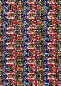 12" x 17" American Flag Star Cheetah Leopard 4th of July Fourth of July Pattern HTV Sheet Heat Transfer Vinyl