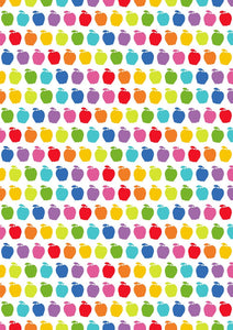 12" x 17" Autism Awareness HTV - Rainbow Apples Puzzle Pieces Pattern HTV Sheet