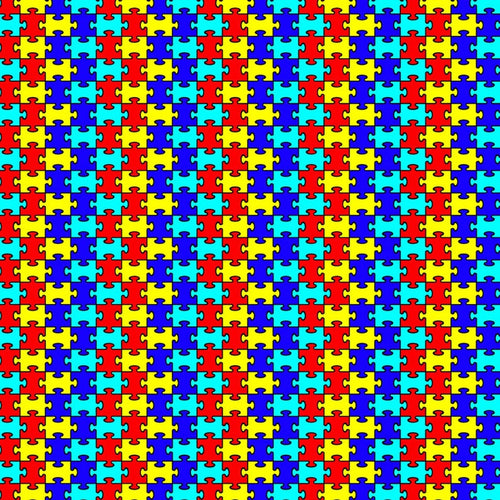 Autism Puzzle Pattern Decal 12