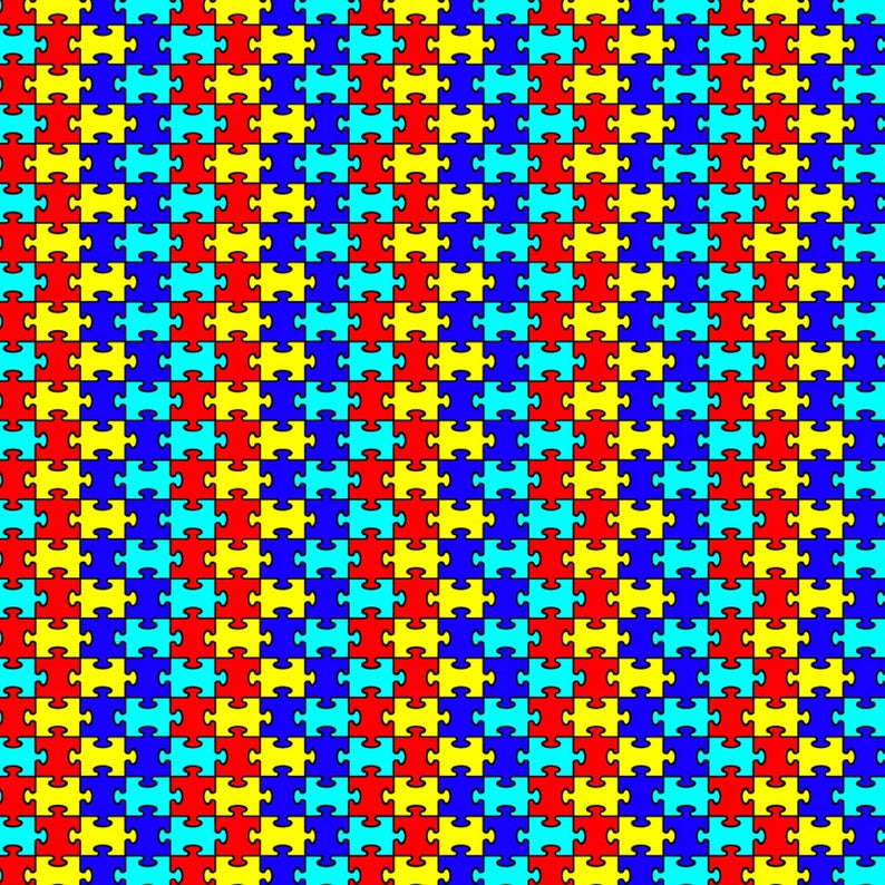 Autism Puzzle Pattern Decal 12