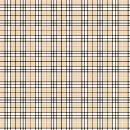 Beige Black Plaid Pattern Decal 12