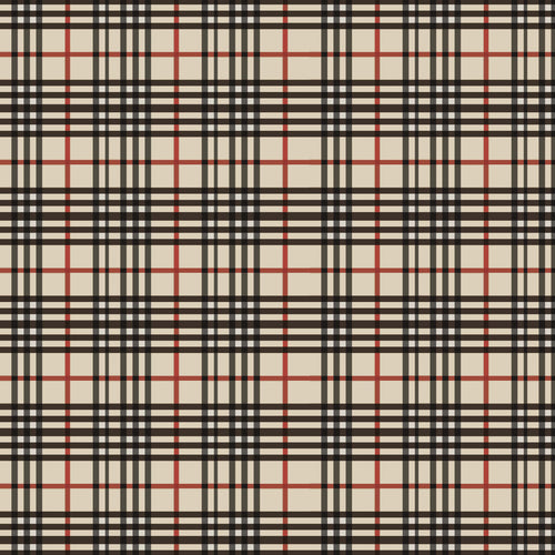 Big Beige Black Plaid Pattern Decal 12