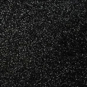 Black Glitter HTV 12' X 19.5 Sheet - Heat Transfer Vinyl