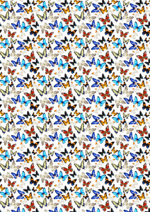12" x 17" HTV Butterflies Multi White Pattern Heat Transfer Vinyl Sheet