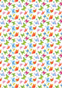 12" x 17" HTV Butterflies Multicolor Pattern Heat Transfer Vinyl Sheet