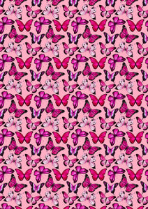 12" x 17" HTV Butterflies Pink on Pink Pattern Heat Transfer Vinyl Sheet