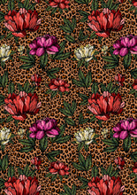Load image into Gallery viewer, 12&quot; x 17&quot; BRAND NEW Cheetah FLORAL Colorful Background Pattern HTV Sheet