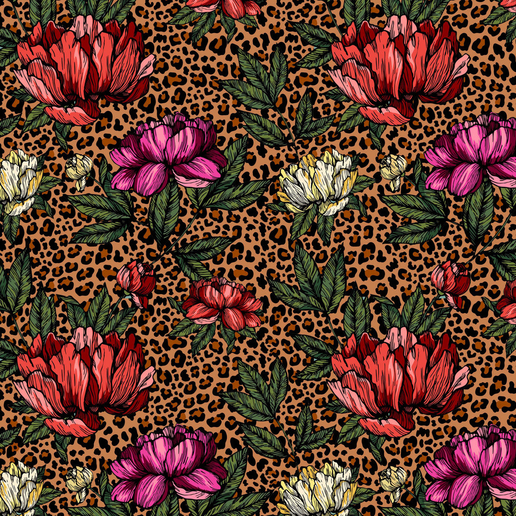 Cheetah Dark Floral Pattern Decal 12