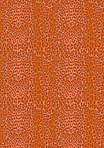 12" x 17" HTV Cheetah Orange Animal Leopard Pattern HTV Sheet