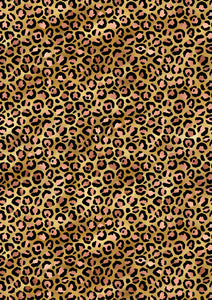 12" x 17" Cheetah With Rose Gold Animal Print Leopard HTV Pattern HTV Sheet Printed Sheet - Heat Transfer Vinyl Iron On