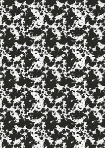 12" x 17" Cowhide Black Cow 2 Print Pattern HTV Sheet - Cow Spots