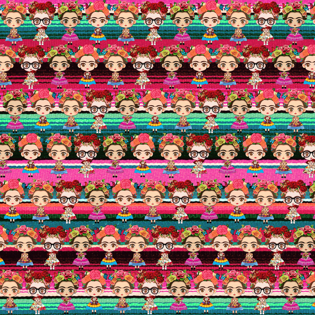 Mexican Girl Zarape Serape Pattern Decal 12