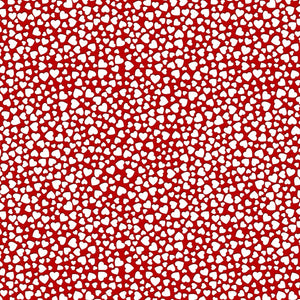 Hearts on Red Pattern Decal 12" x 12" Sheet Waterproof - Gloss Finish