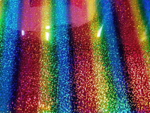 Rainbow Stripes Hologram HTV 12" x 19.5" Sheet - Heat Transfer Vinyl