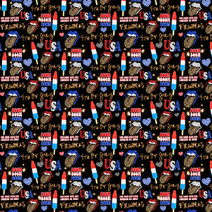 July 4th Collage Decal Patriotic USA Red White Blue Pattern Decal 12" x 12" Sheet