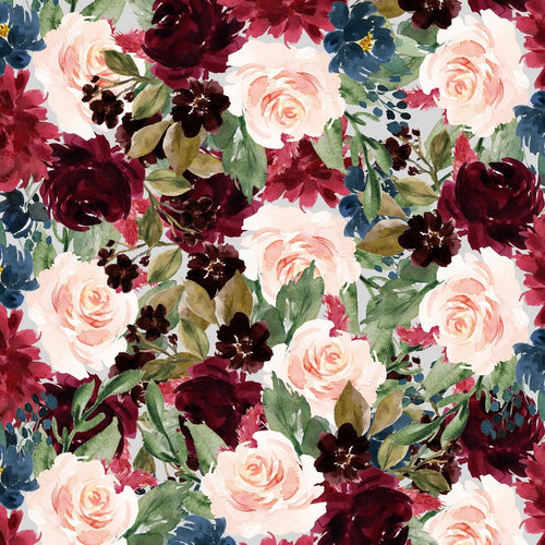 Maroon Flowers Pattern Decal 12