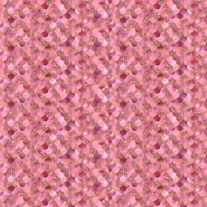 Mermaid Peach Pink Scales Pattern Decal 12" x 12" Sheet Waterproof - Gloss Finish