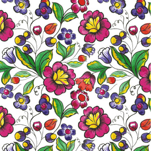 Mexican Flower Decal Vinyl Floral Pattern Decal 12" x 12" Sheet Waterproof Adhesive - Gloss Finish
