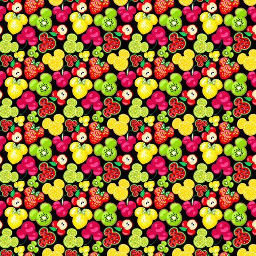 Mouse Fruit on Black Pattern Decal 12