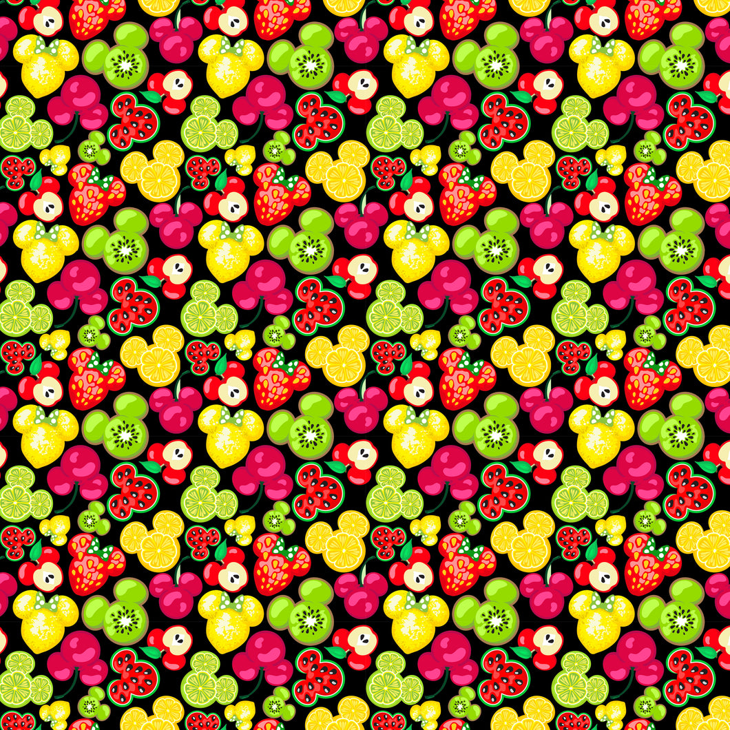 Mouse Fruit on Black Pattern Decal 12