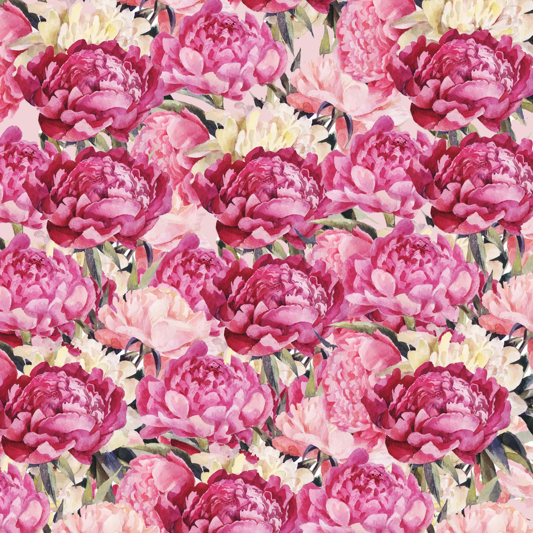 Peonies All Over Pattern Decal Flowers 12