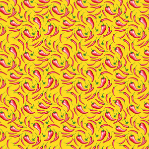 Peppers Yellow Pattern Decal 12" x 12" Sheet Waterproof - Gloss Finish