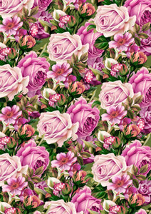 12" x 17" Pink Flowers HTV Floral Roses Wedding Sheet Pattern Heat Transfer Vinyl