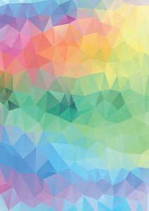 Colorful Rainbow Geometric Pattern HTV 12'" X 17" Sheet -Rainbow 8
