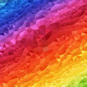 Rainbow Bright Crystal Pattern Decal 12" x 12" Sheet Waterproof - Gloss Finish - RainbowBright3Decal
