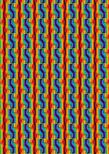 12" x 17" Rainbow Fist on Black Pattern HTV Sheet Heat Transfer Vinyl Iron on Gay Pride LGBTQ+ BLM