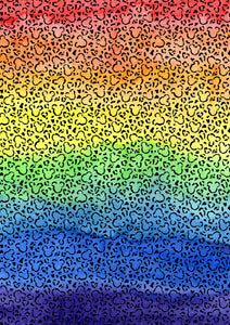 12" x 17" Rainbow Mouse Cheetah Autism Awareness HTV - Big Puzzle Pieces Ribbons Pattern HTV Sheet