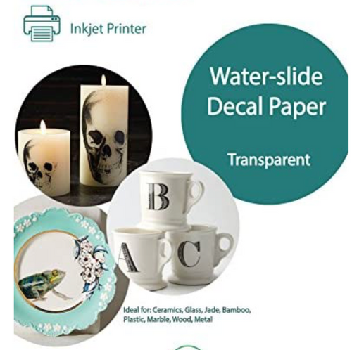 Waterslide Decal Paper INKJET CLEAR  8.5