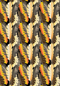 12" x 17" Fall Feathers Pattern HTV - Heat Transfer Vinyl Sheet
