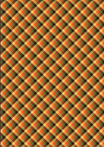 12" x 17" Fall Plaid Orange Green Brown Pattern HTV - Heat Transfer Vinyl Sheet