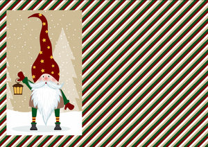 12" x 17" Christmas Gnome Duo 1 Pattern HTV Sheet