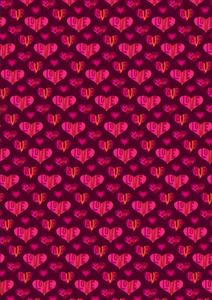 12" x 17 Valentine's Love Hearts Pattern HTV Sheet Heat Transfer Vinyl Iron on