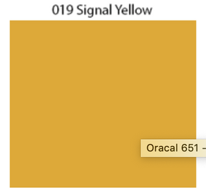 Solid Decal Oracal 651 12 X / Signal Yellow Decal