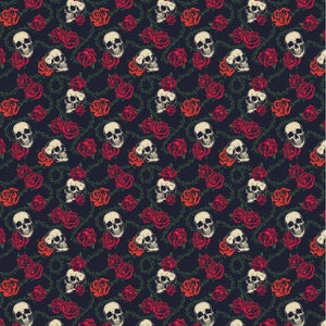 Skulls and Red Roses Decal Vinyl Halloween Dia de Muertos Pattern Decal 12" x 12" Sheet