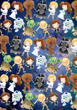 Load image into Gallery viewer, 12&quot; x 17&quot;  Star Kids HTV Pattern HTV Sheet Galaxy Blue Printed Sheet - Heat Transfer Vinyl